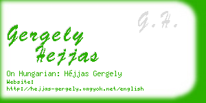 gergely hejjas business card